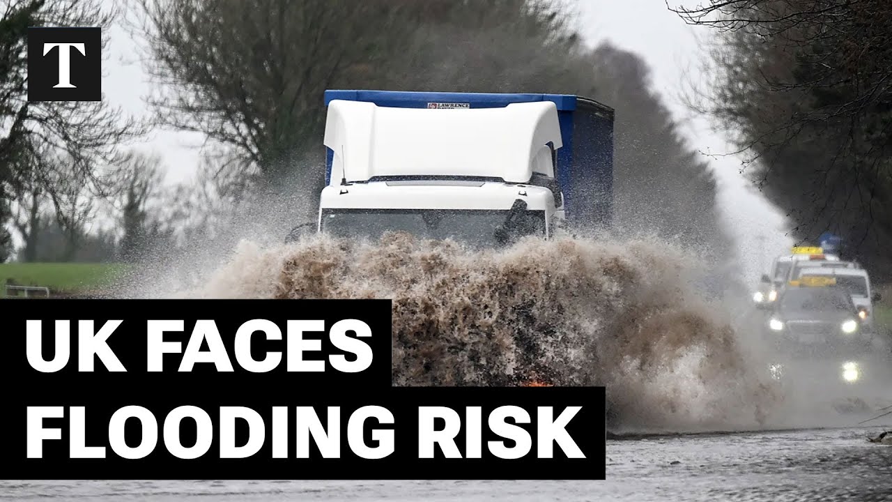 Record Breaking Wet Rainfall Puts 100 Areas Of UK Under Flooding Warning