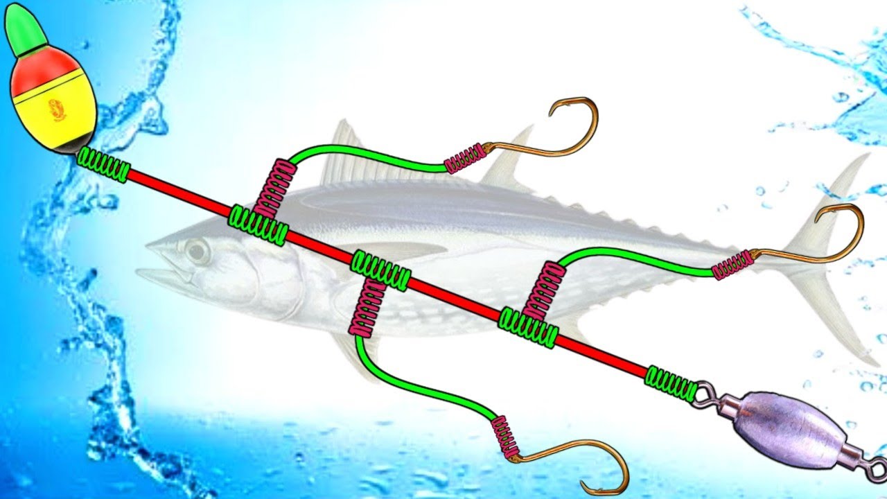 No more tangled rigs this way - Three hooks for bottom fishing