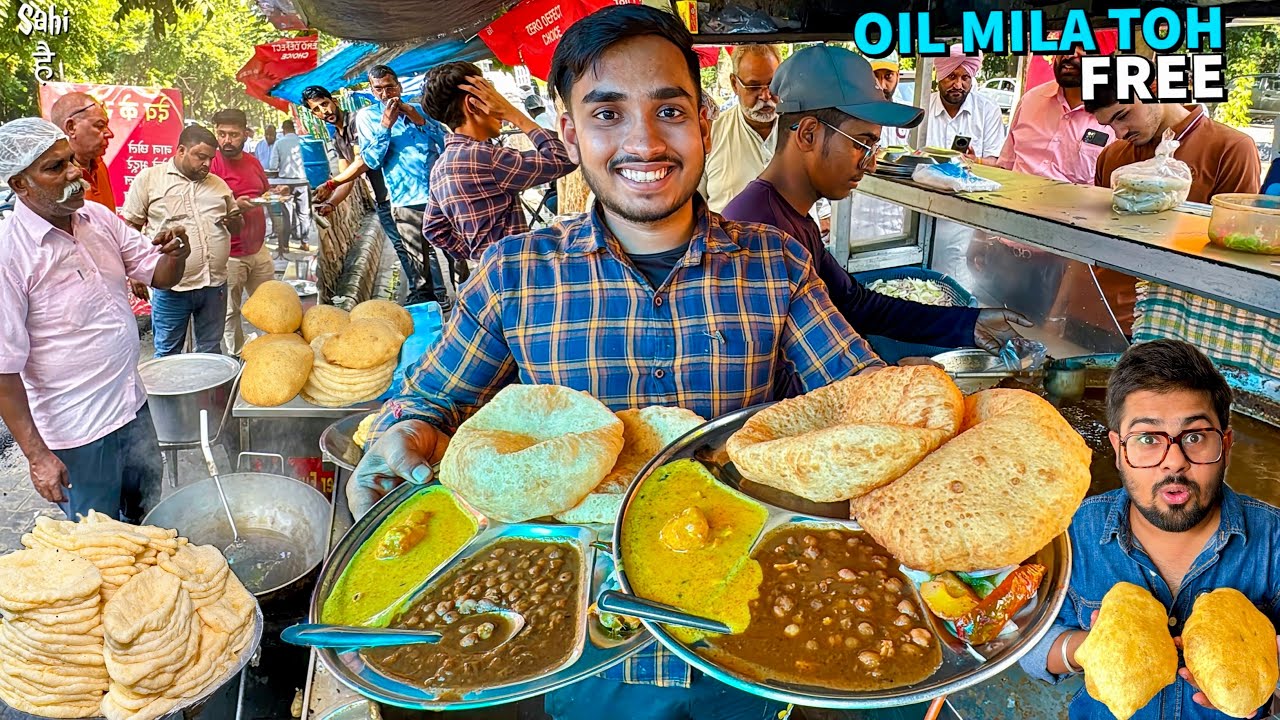 40 Rs Best Nashta | Tandoori Chole Bhature | Punjabi Street Food India