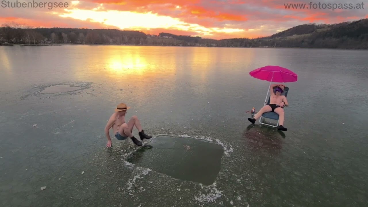 Eislaufen und Baden am Stubenbergsee