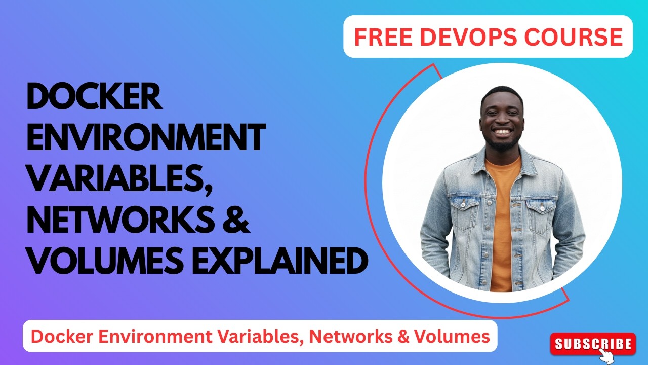 Docker Environment Variables, Networks & Volumes Explained | FREE DevOps Course | #devops #docker