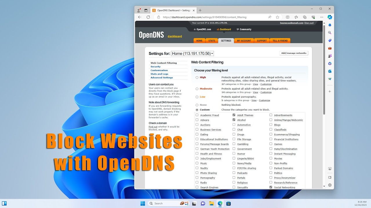 How to Block Facebook on Entire Network using OpenDNS