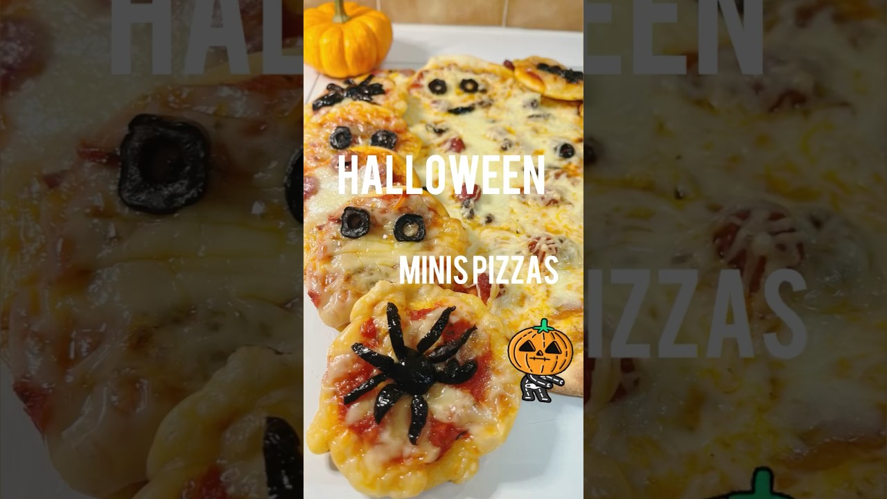 Halloween&rsquo;s Mini Pizzas 🍕 #Halloween #food #pizza #reels #reel #reelsvideo #spooky #cooking