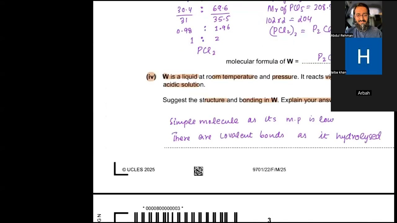 AS Level Chemistry 9701/22 Feb/March 2025 | FULL SOLVED Paper 2 | Structured Questions Made Easy!