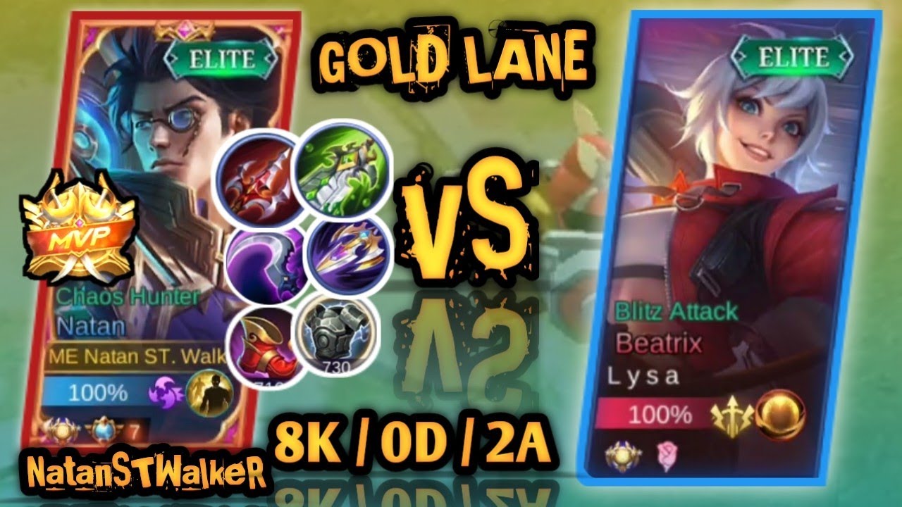 NATAN VS BEATRIX | 🔥GOLD LANE 🔥| SOLO RANK | MOBILE LEGENDS BANG BANG