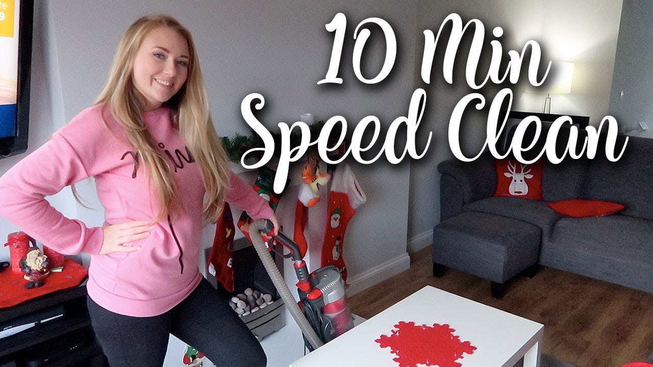 SPEED CLEANING 10 MINUTE CHALLENGE - CLEAN WITH ME DOWNSTAIRS - LOTTE ROACH