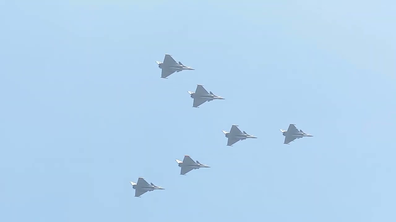 The Varuna formation,Sukhoi 30,The Amrit,The Vajraang The Trishul formation Rafale Vertical Charlie