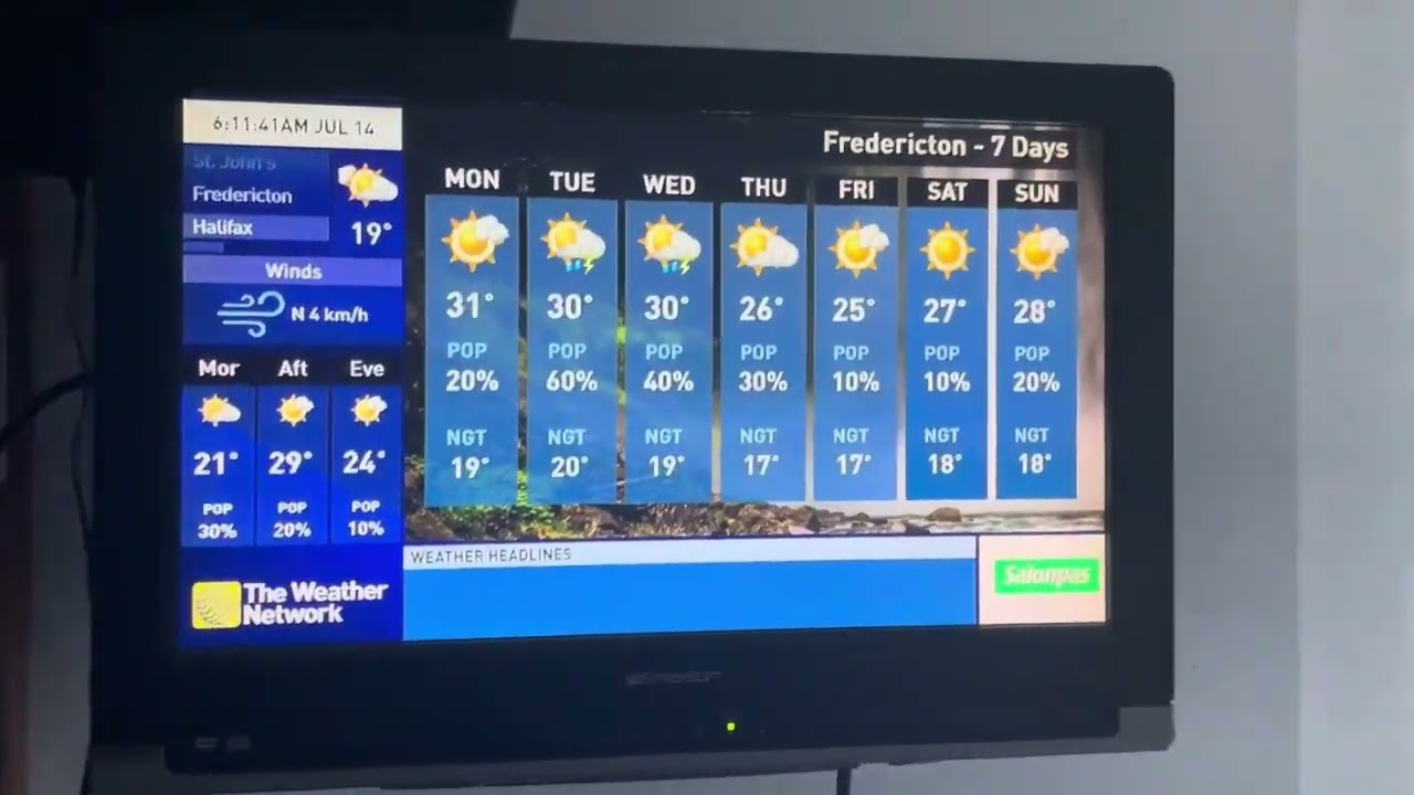 (DUBBED) The Weather Network Local Forecast Sunday July 14 2024