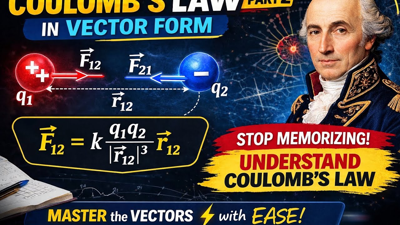 Coulombs law in vector form part 2