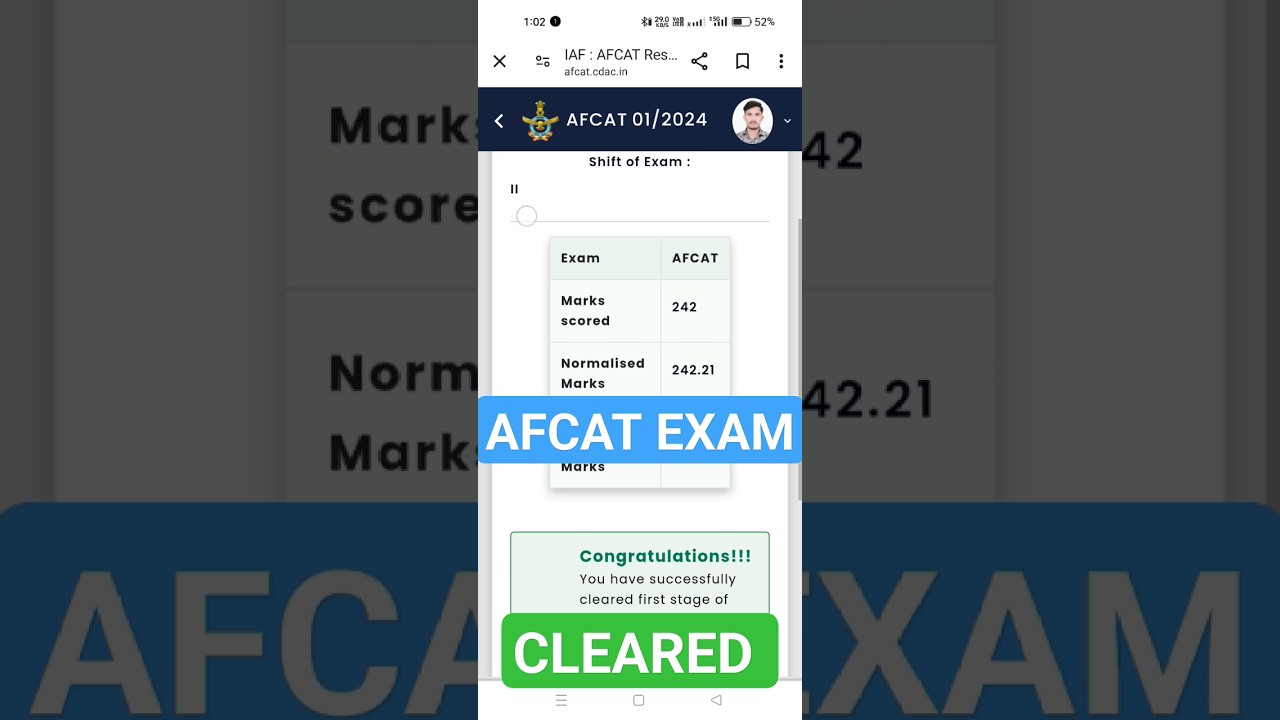 AFCAT EXAM 2024(1) RESULT OUT|| MY RESULT??
