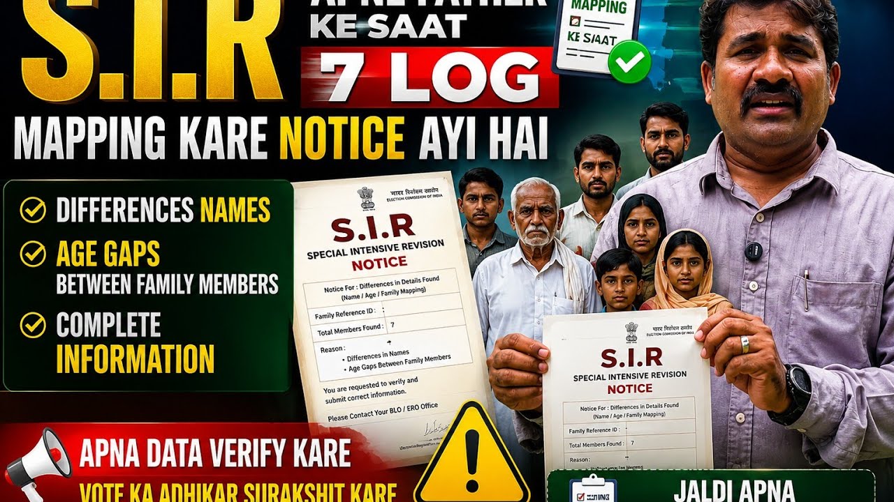 S.I.R 7 Members Mapping Par Notice Kyun Aayi? | Name Difference & Age Gap Ki Complete Information