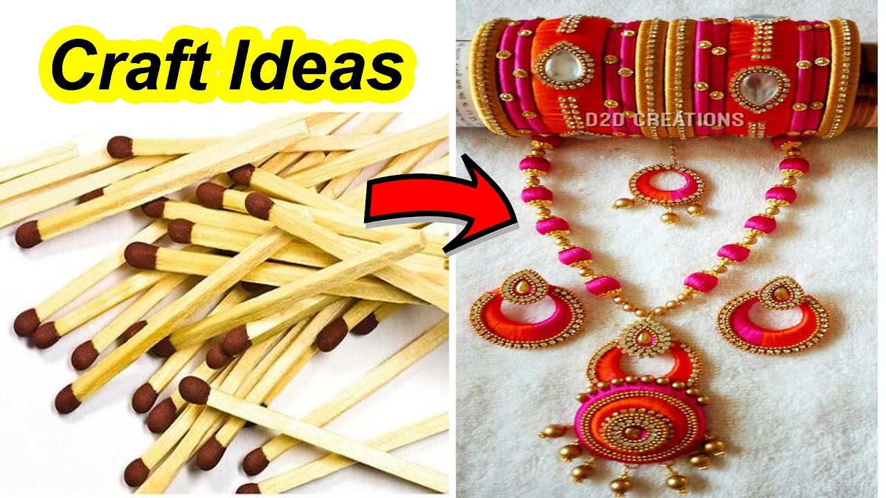 5 minute crafts || Crafts with waste materials || silk thread jewellery making || DIY Craft ideas