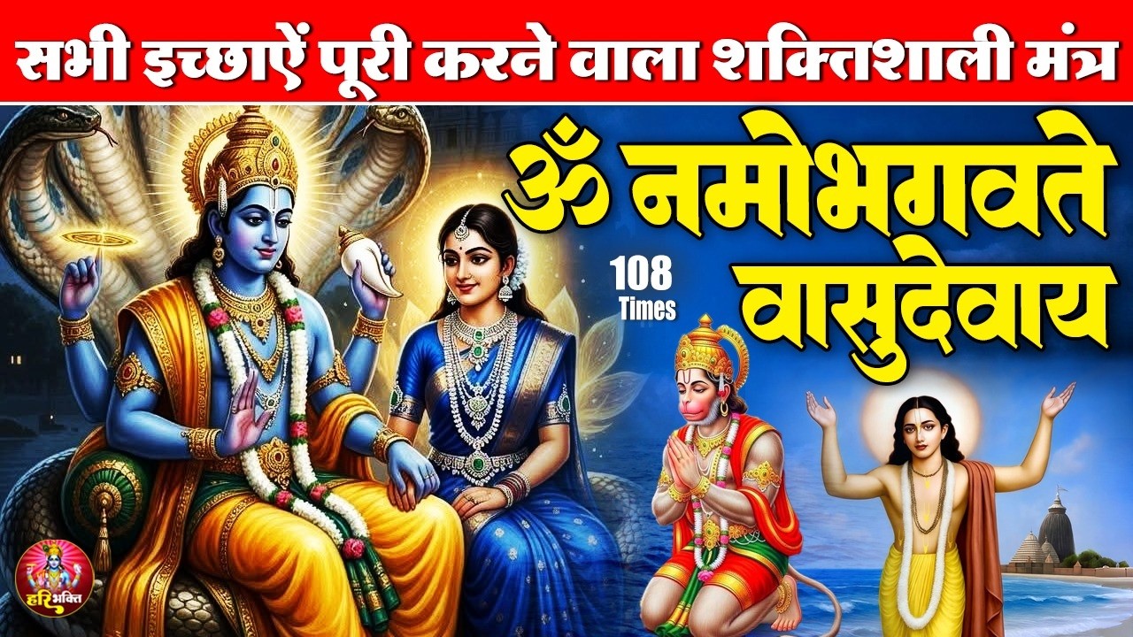 शक्तिशाली विष्णु मंत्र | ॐ नमो भगवते वासुदेवाय | भगवान विष्णु मंत्र 108 Times | Powerful Mantra