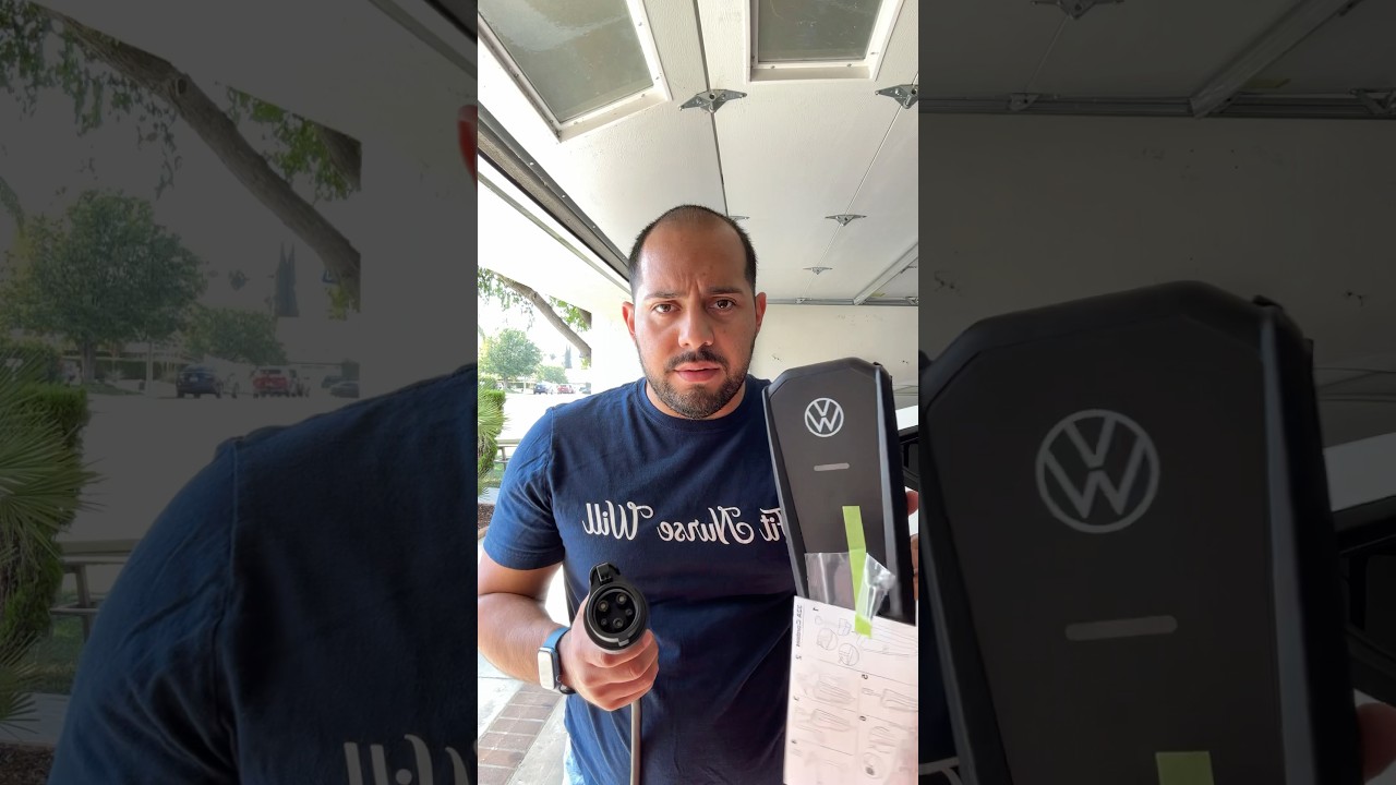 How to charge ID buzz at home with Tesla wall charger #idbuzz #modelx #tesla #vwidbuzz