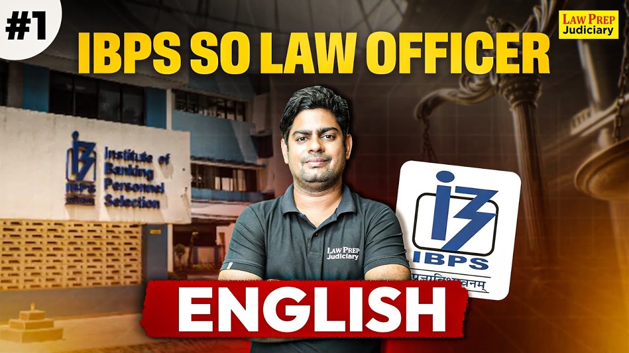 IBPS SO LAW OFFICER 2025 : English | Part 1 | English for IBPS SO 2025 | By Surya Sir