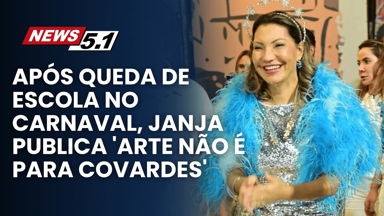 APÓS QUEDA DE ESCOLA NO CARNAVAL, JANJA PUBLICA 'ARTE NÃO É PARA COVARDES'