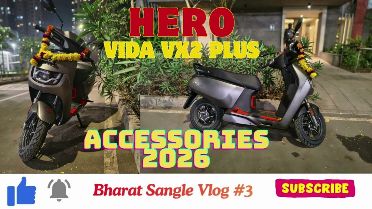 Hero VIDA VX2 Plus Accessories.. Crash Guard & seat cover... #vidavx2plus  #accessories #hero #2026