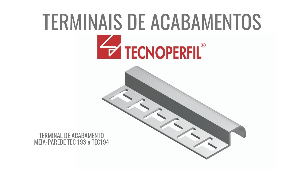 TERMINAL MEIA PAREDE EM PVC TECNOPERFIL TEC 193 TEC 194