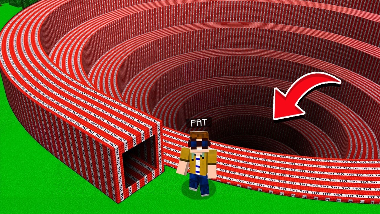 BETRETE NIEMALS den TNT SPIRAL TUNNEL! (Minecraft)