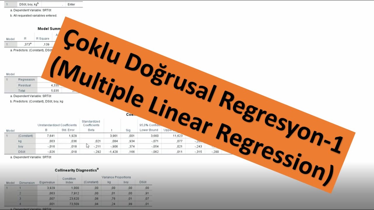 Çoklu Doğrusal Regresyon Analizi- Standart Metot