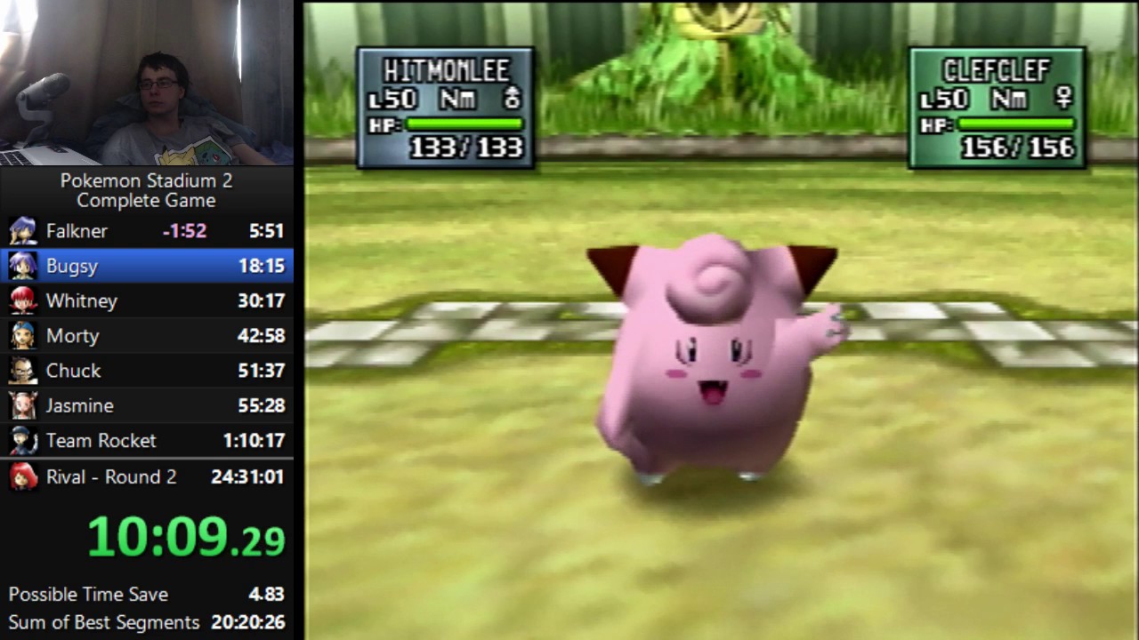 Pokemon Stadium 2 - Complete the Game Speedrun in 20:33:05