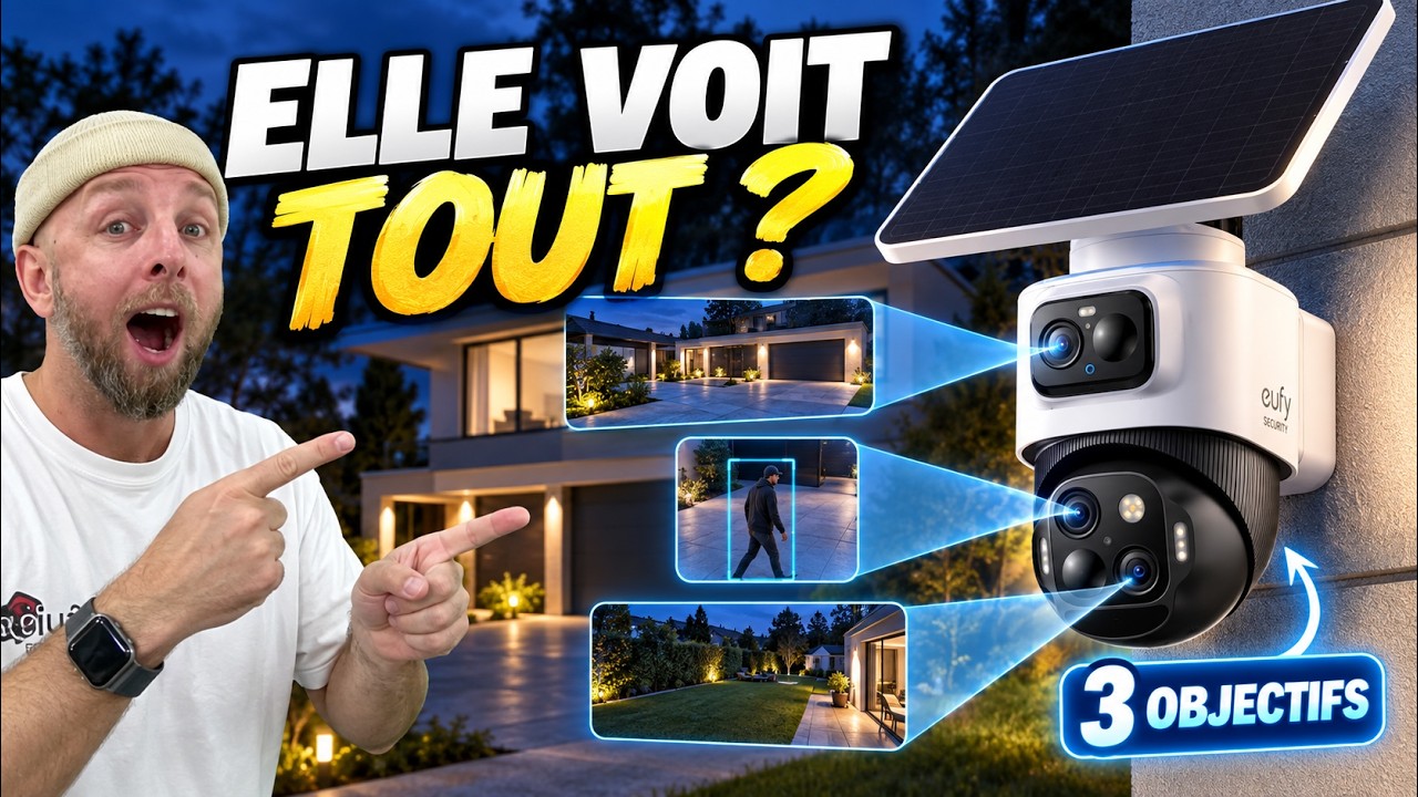eufyCam S4 : La caméra 4K ultime, triple objectif, solaire, motorisée, IA et stockage 16 To