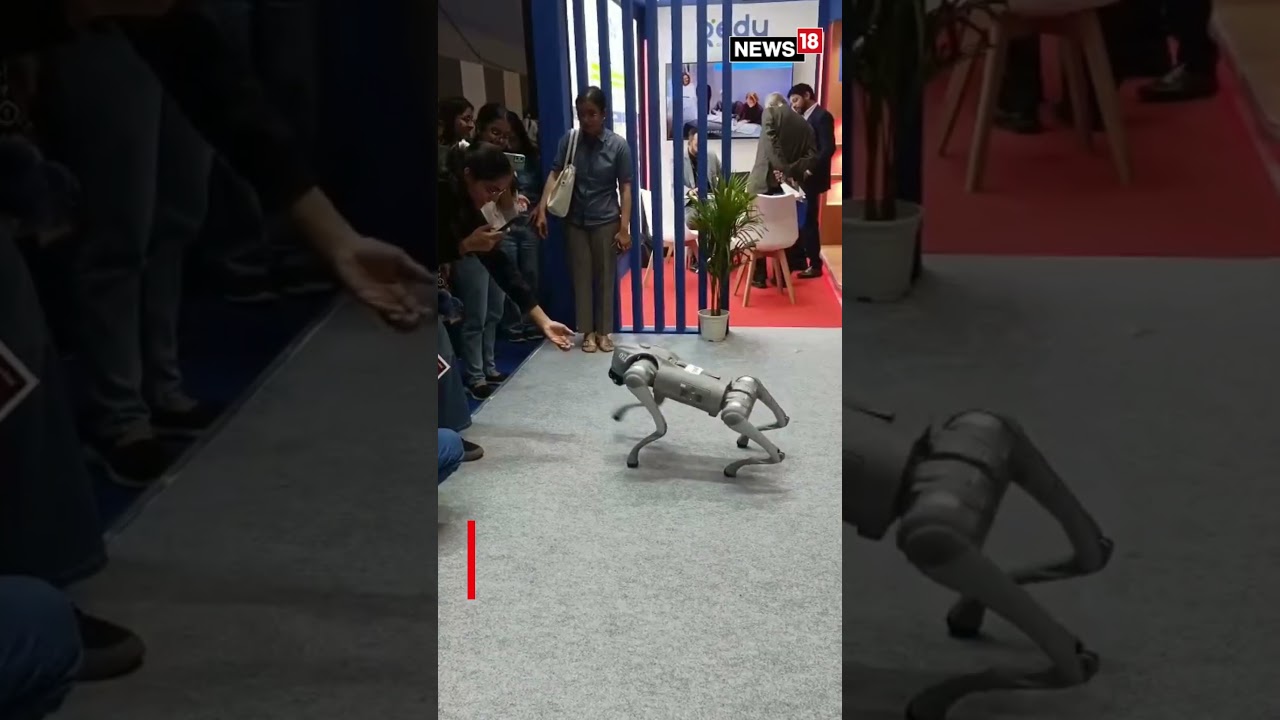 Handshake With a Robo-Dog at India AI Impact Summit 2026 Showcases Future of Human-Robot Interaction