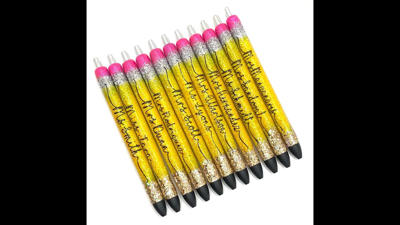 Glitter Epoxy Pencil Pen Tutorial