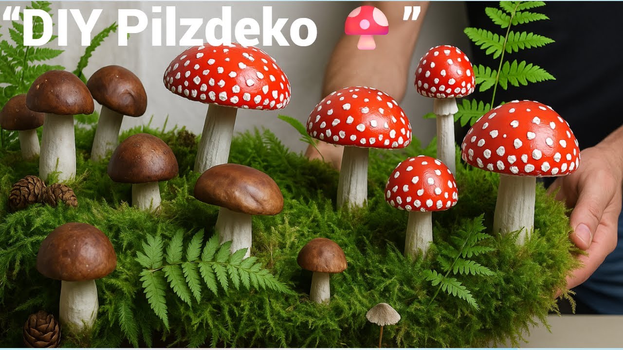 DIY „Zauberhafte Pilze selbst gemacht 🍄✨“