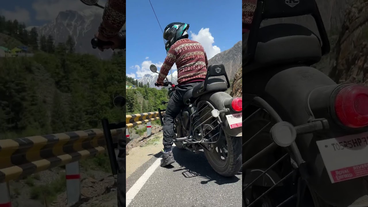 Royal Enfield Classic 350 stealth black #royalenfieldclassic #offroad #travel #himachal #riding