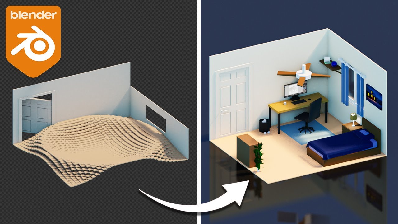 How to Animate an Isometric Room in Blender | Tutorial