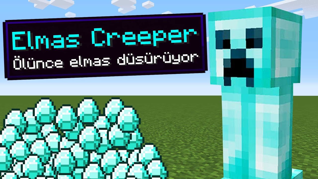 minecraft AMA oyunda özel creeperlar var!