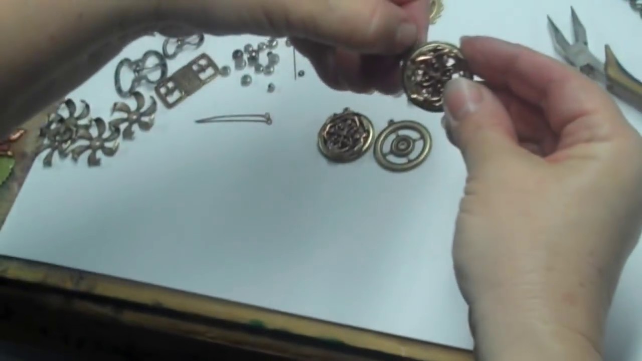 Jewelry Making 101: Easy Steampunk Designs with Brass Stampings By B'sue Boutiques