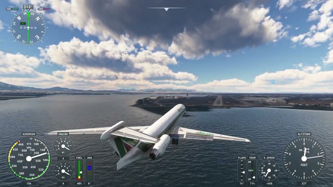 MSFS 2020 | Leonardo MD-80 Landing LIEE (Cagliari) Runway 32 | RTX 3090 TI