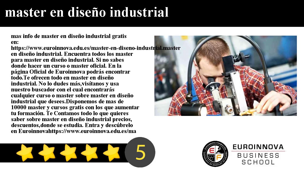 master en dise&ntilde;o industrial