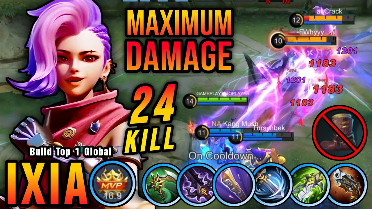 24 Kills No Death!! Ixia Maximum Damage Build (ONE HIT DELETE) - Build Top 1 Global Ixia ~ MLBB