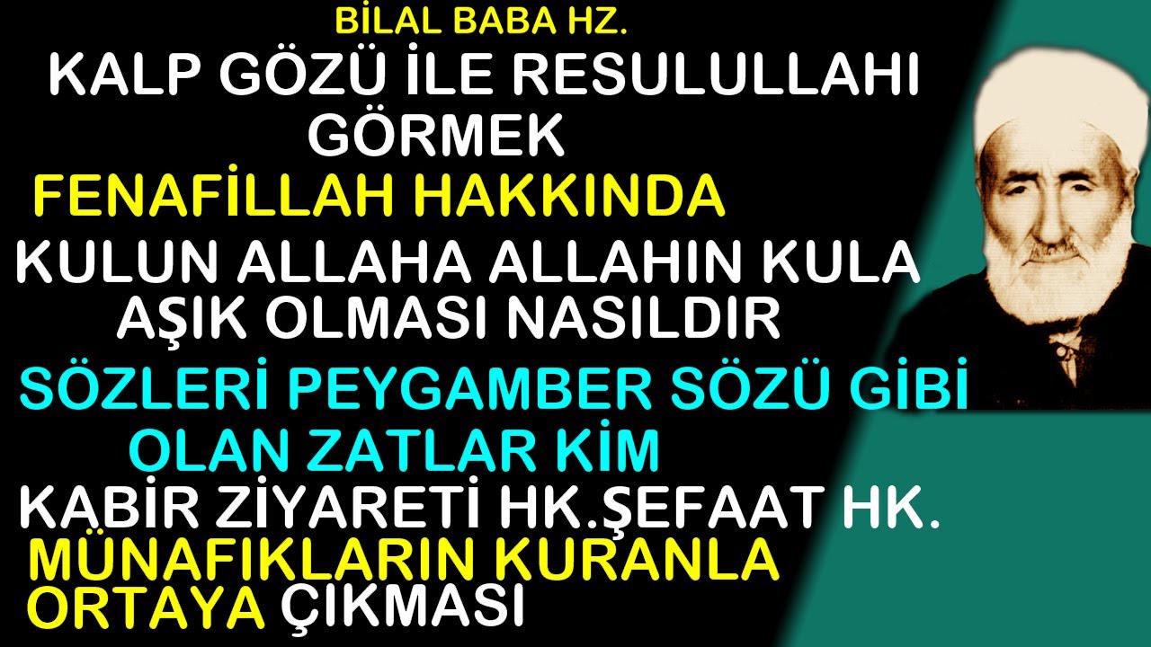 BİLAL NADİR HZ.EVLİYA  KULLAR.11-02-1967 Yozgat vaazı.Fenaafillah hk.Peyg ruhaniyetini görmek.