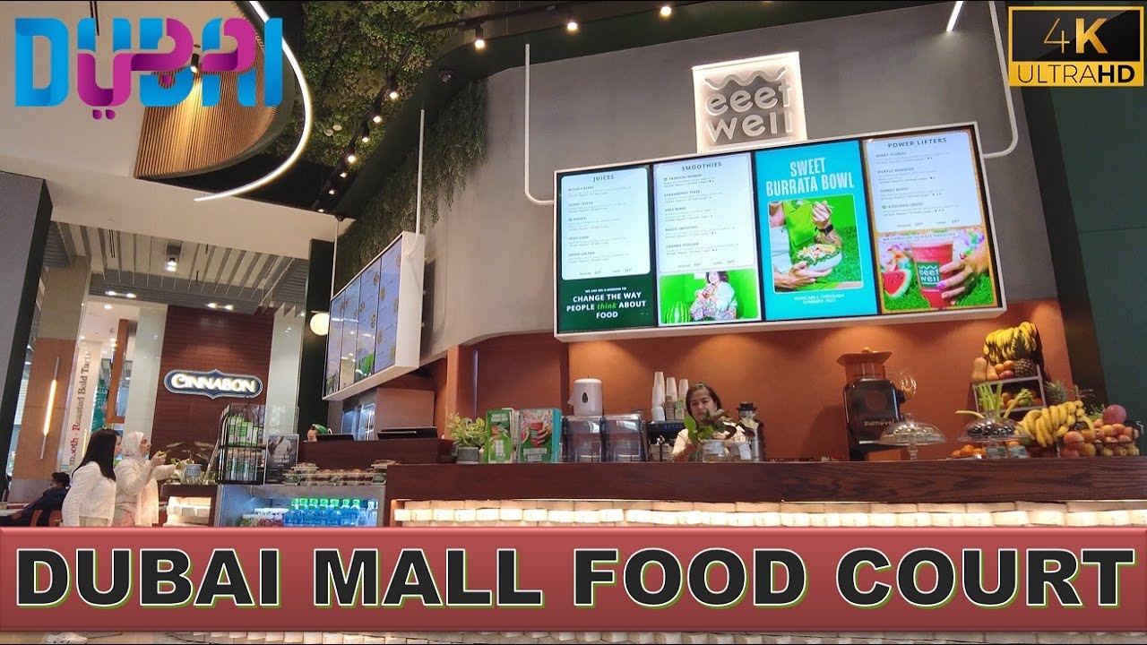 Dubai Mall: Food Court & Restaurants Walking Tour