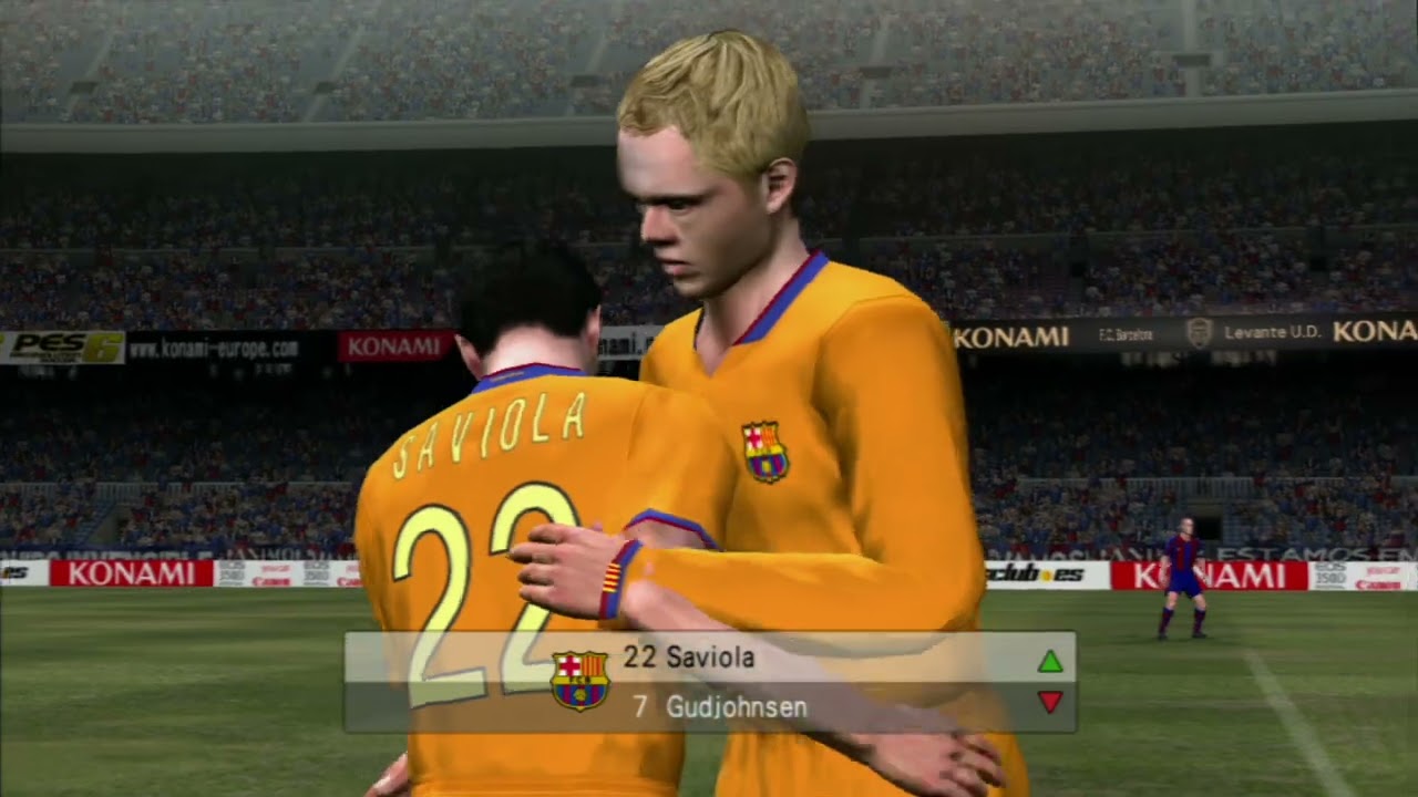 PES 6 - Xbox360 Gameplay - Modo Liga Jornada 7 - FC Barcelona vs Levante