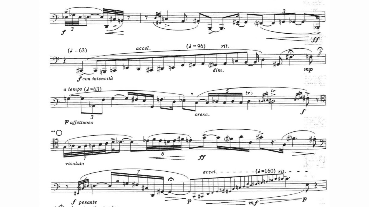 Vincent Persichetti - Parable IV for Bassoon, Op. 110 (1969) [Score-Video]