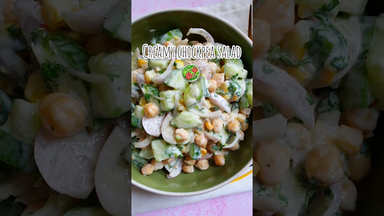 🥗 Creamy chickpea salad#shorts#salad