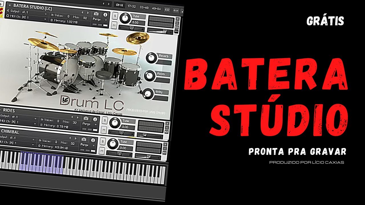 kit batera grátis padrão studio (esse timbre tá top demais)