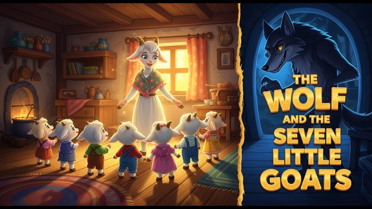 The Wolf and the Seven Little Goats 🐺🐐 | English Moral Stories | Bedtime Stories