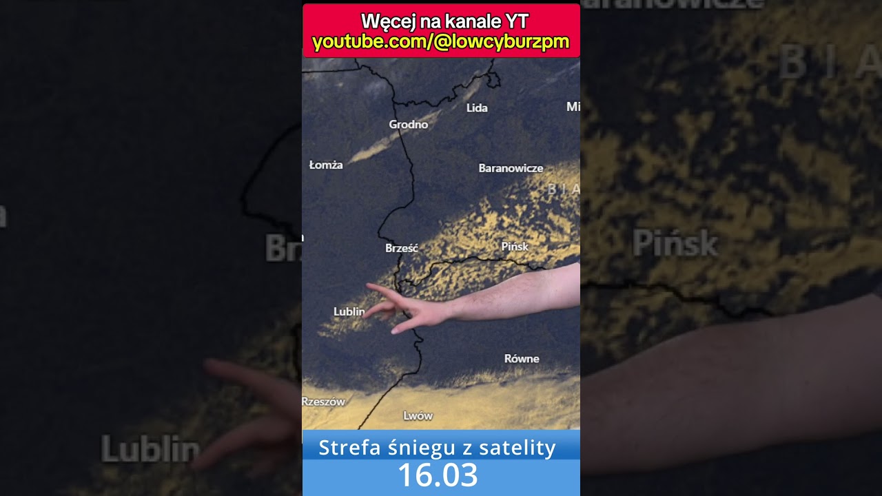 Strefa śniegu z satelity #pogoda #polska #lowcyburz #meteo