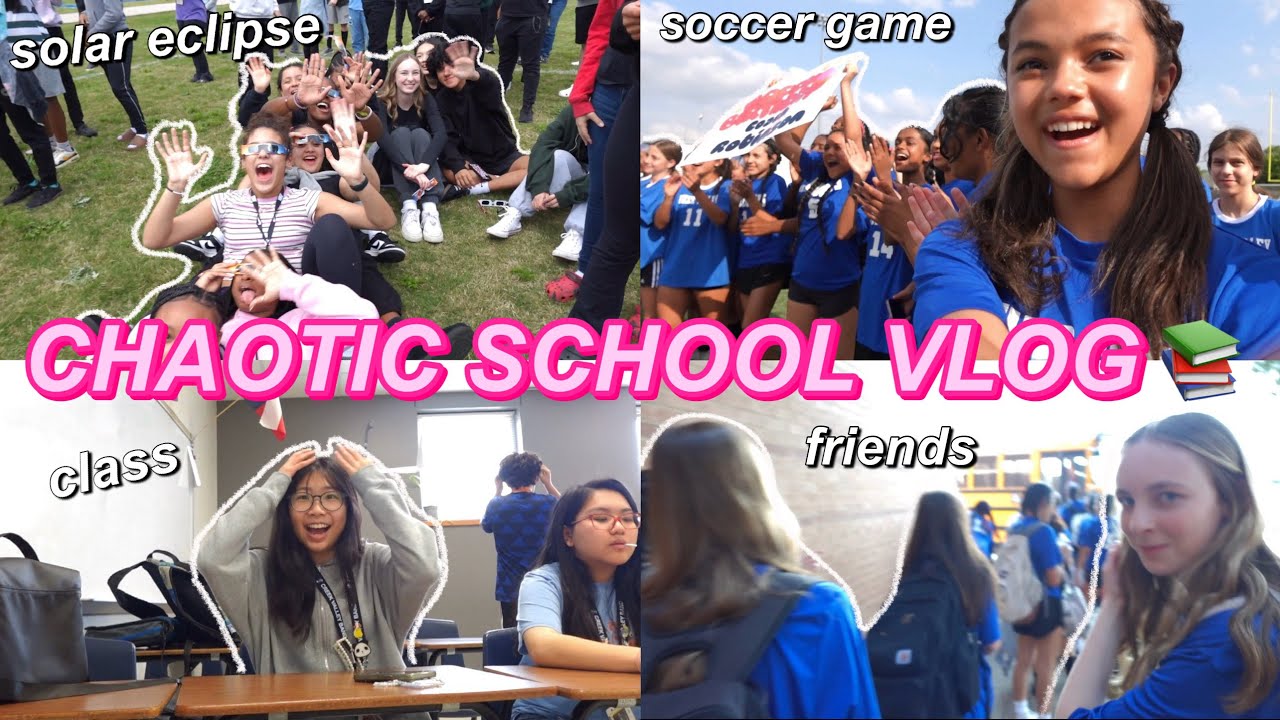 MIDDLE SCHOOL VLOG | solar eclipse, soccer game, classes!