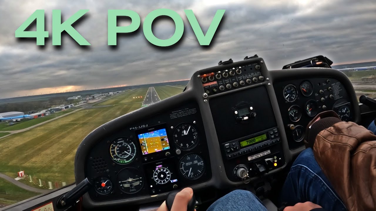 16 Year Old Student Pilot ( Point Of View ) Landing In Windy Conditions
