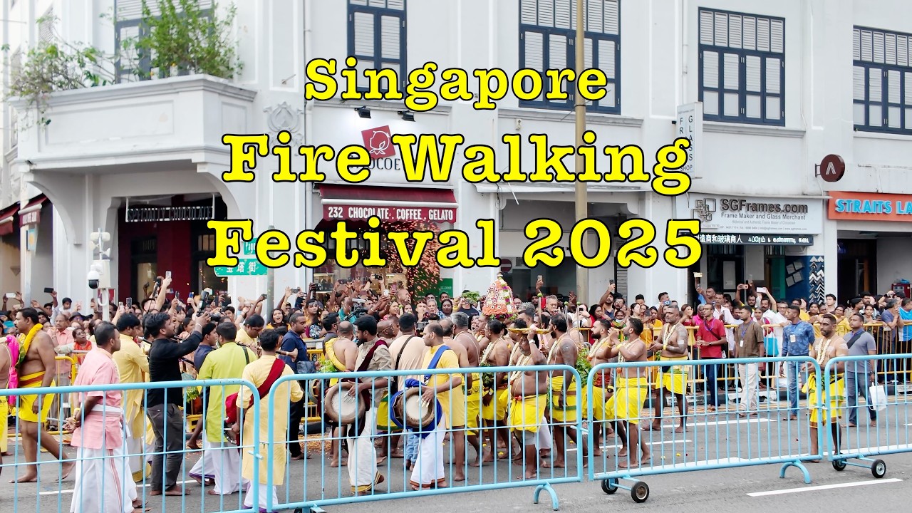 Singapore Fire Walking Festival 2025 #singapore #pocket3 #festival #temple #parade #culture