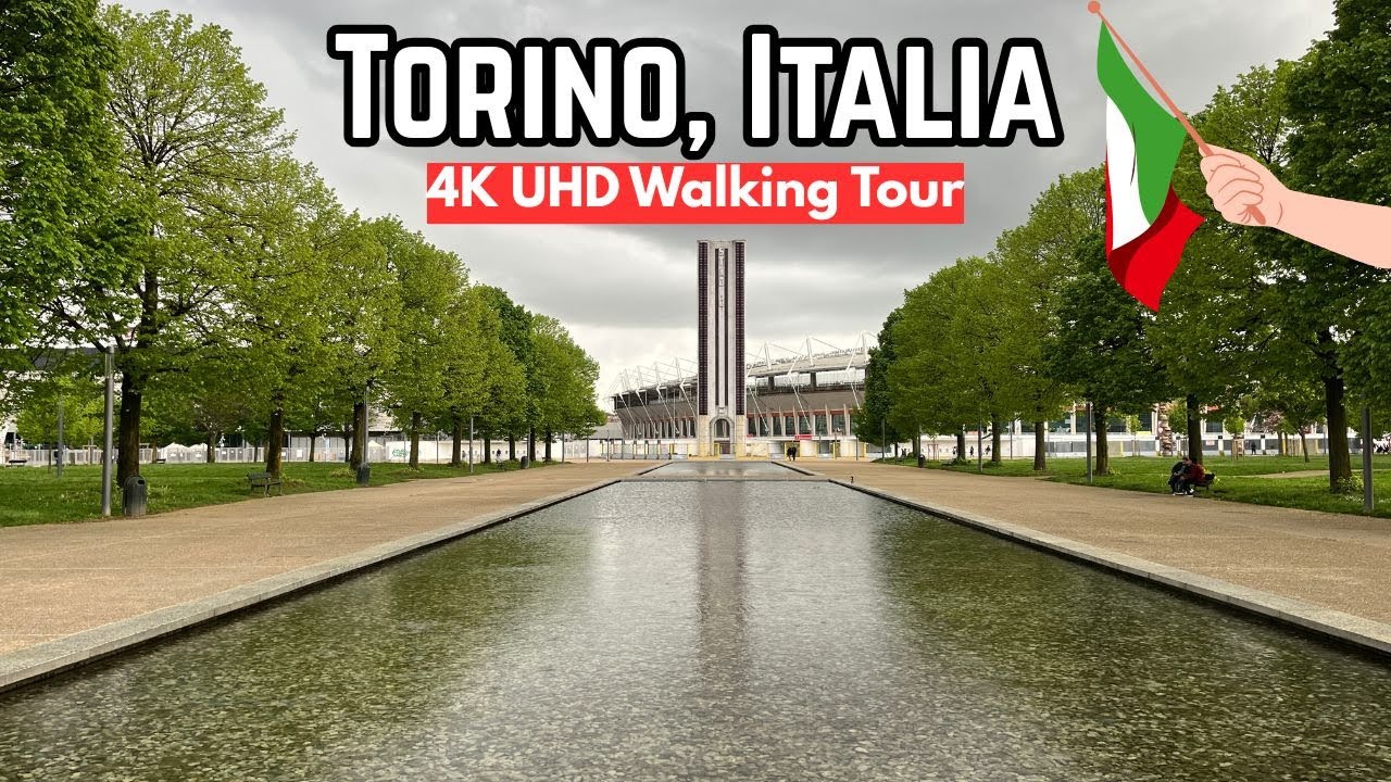 UNBELIEVEABLE Sky and a BEAUTIFUL park visit in TURIN - 4K Walking Video