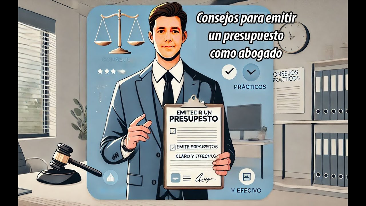Consejos para emitir un presupuesto como abogado