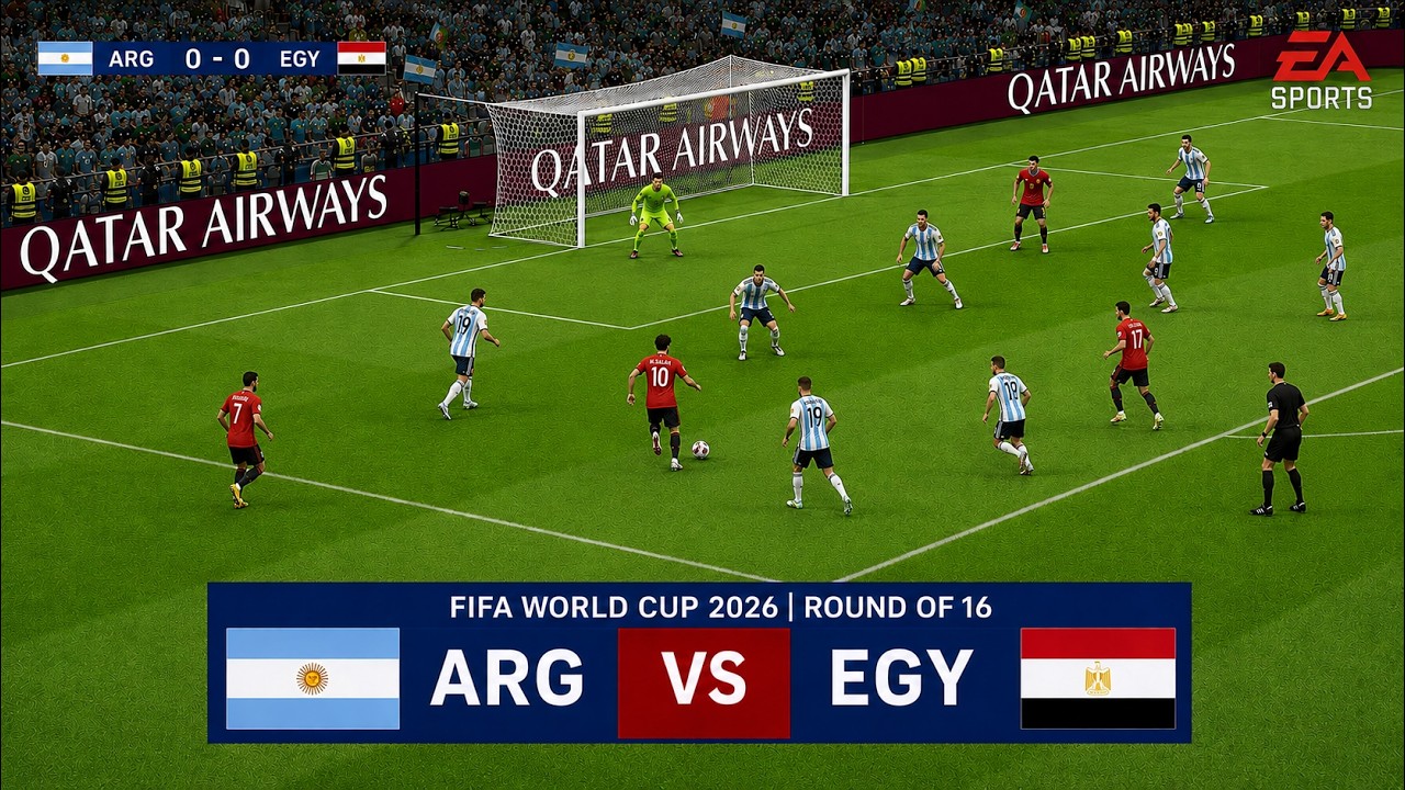 7 July, 2026 | Argentina vs Egypt | FIFA World Cup 26 | Round Of 16 | Football | FC26 Gameplay